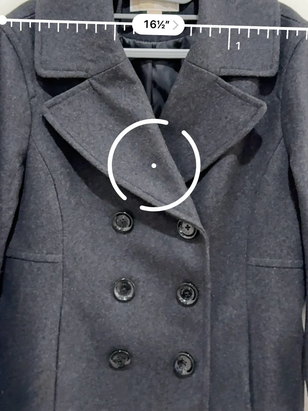 Michael Kors Women’s Double-Breasted Dark Gray Peacoat Jacket Coat size L